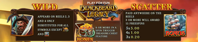 ฟีเจอร์พิเศษในเกม Blackbeard legacy