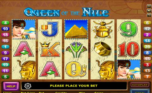 ข้อมูลการเล่นเกมสล็อต Queen of the Nile